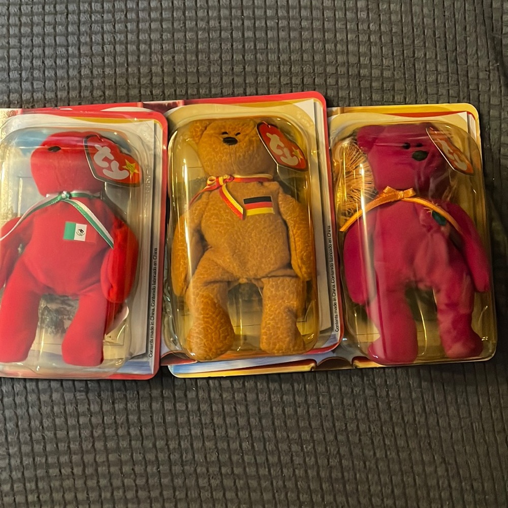 3 Mini Ty Beanie Babies